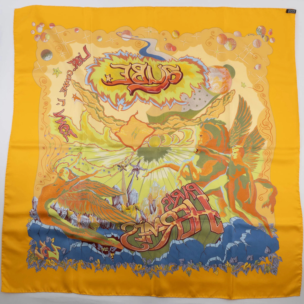 HERMES Yellow Silk Scarf - Picture 13 of 16
